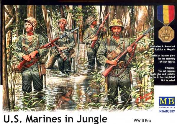 Figuras de marines en la jungla