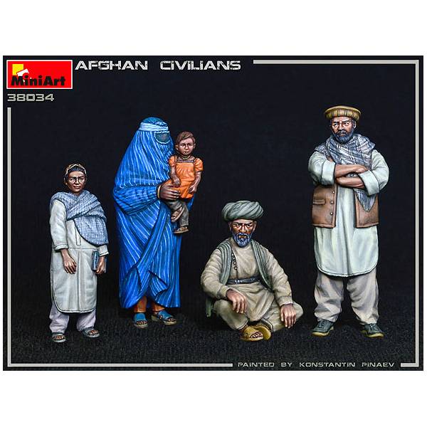 Afghan civilians painted