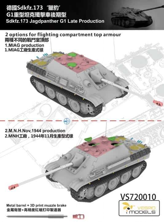 VS720010 Jagdpanther G1 blindaje