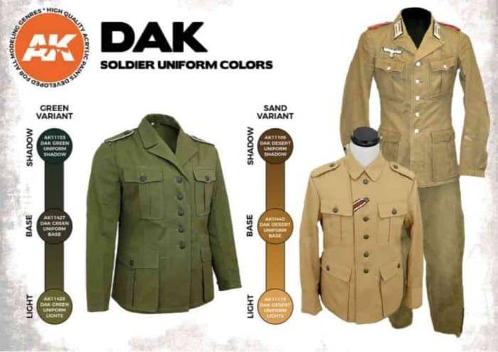 11628 set DAK uniform colors
