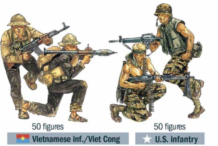 6184 diorama vietnam soldados