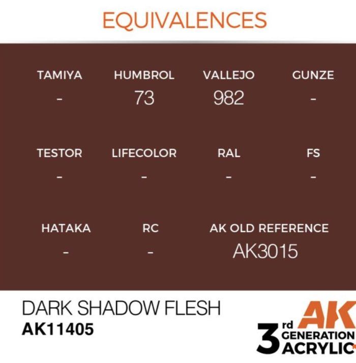 11405 dark shadow flesh equivalencias