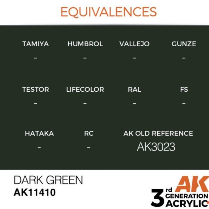 11410 dark green equivalencias