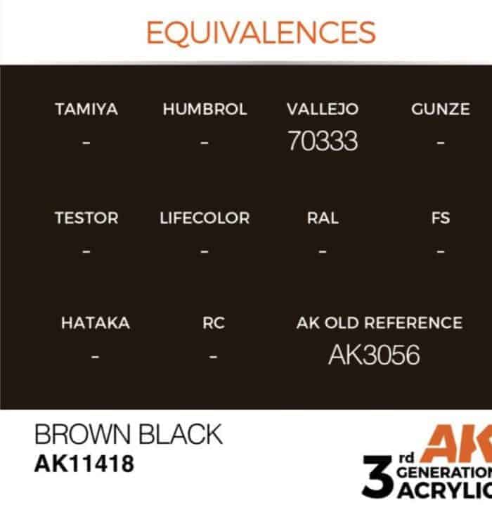 11418 brown black equivalencias