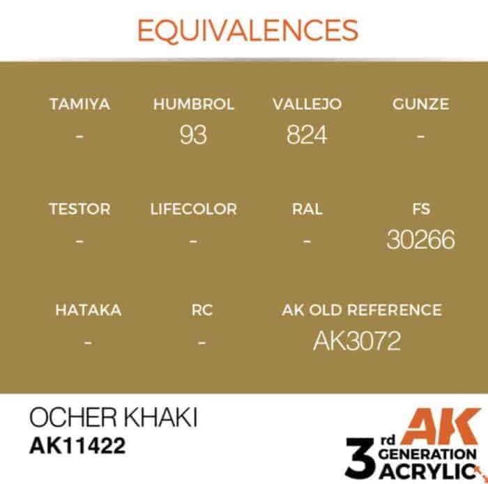 11422 Ocher khaki equivalents