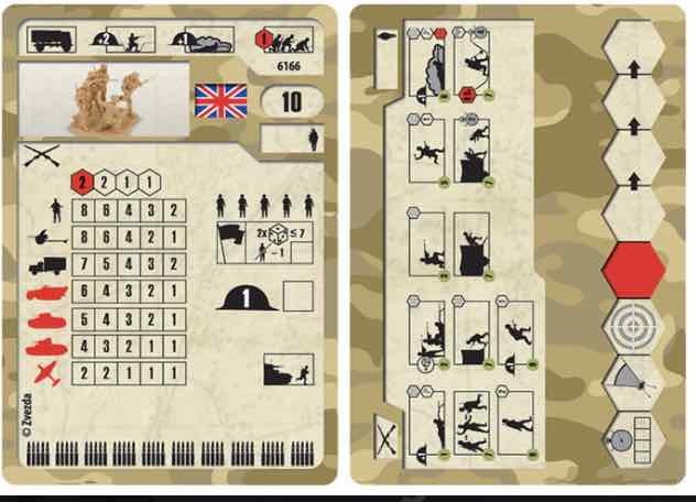 6166 infanteria británica card
