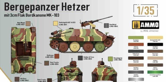VK35004 Bergepanzer Hetzer esquema