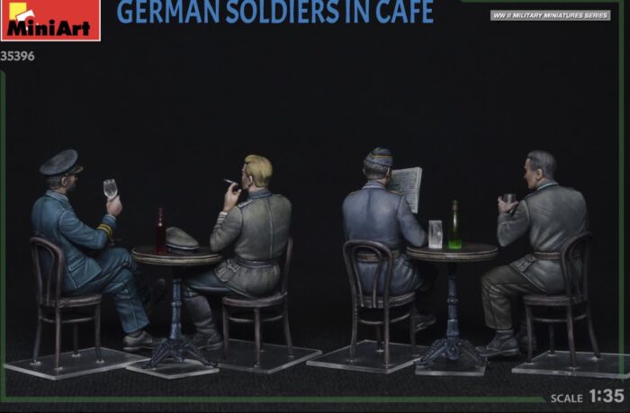 35396 german soldiers in cafe backs