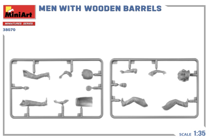 38070 hombres con barril madera piezas