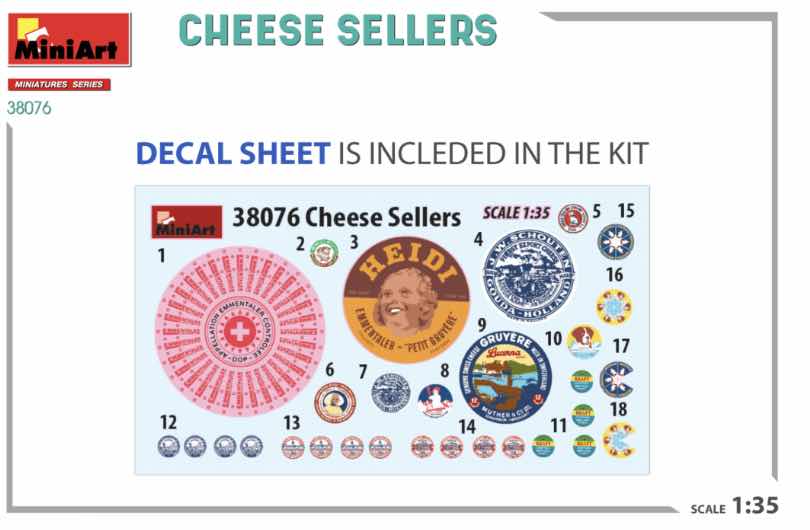 38076 vendedores de queso decals